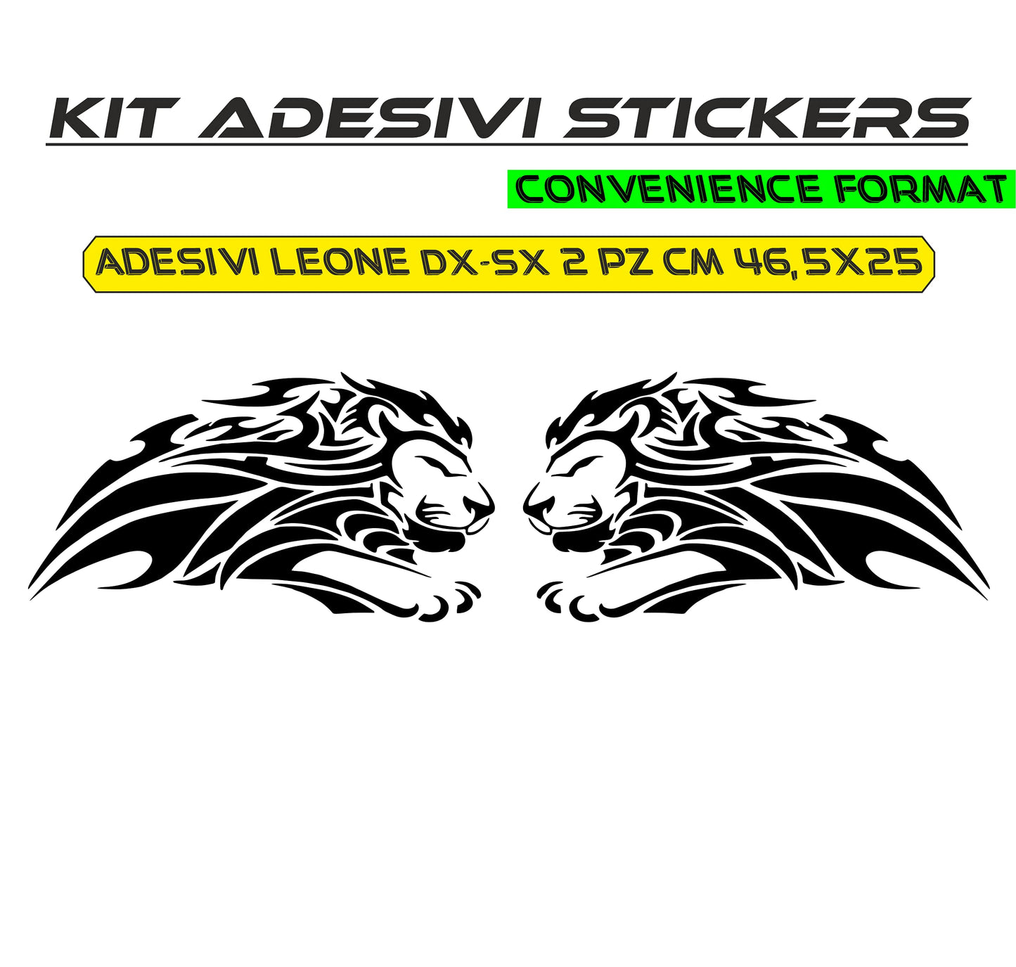 set adesivi decal vinile