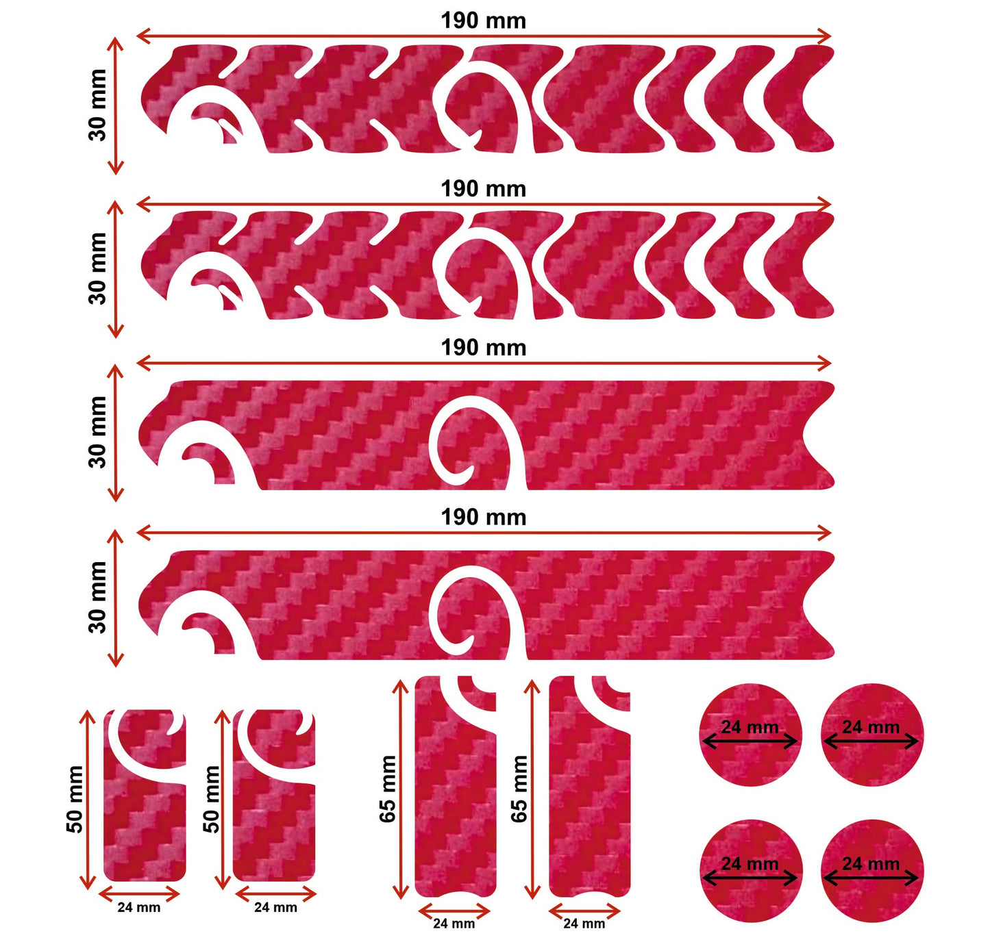 set adesivi decal vinile