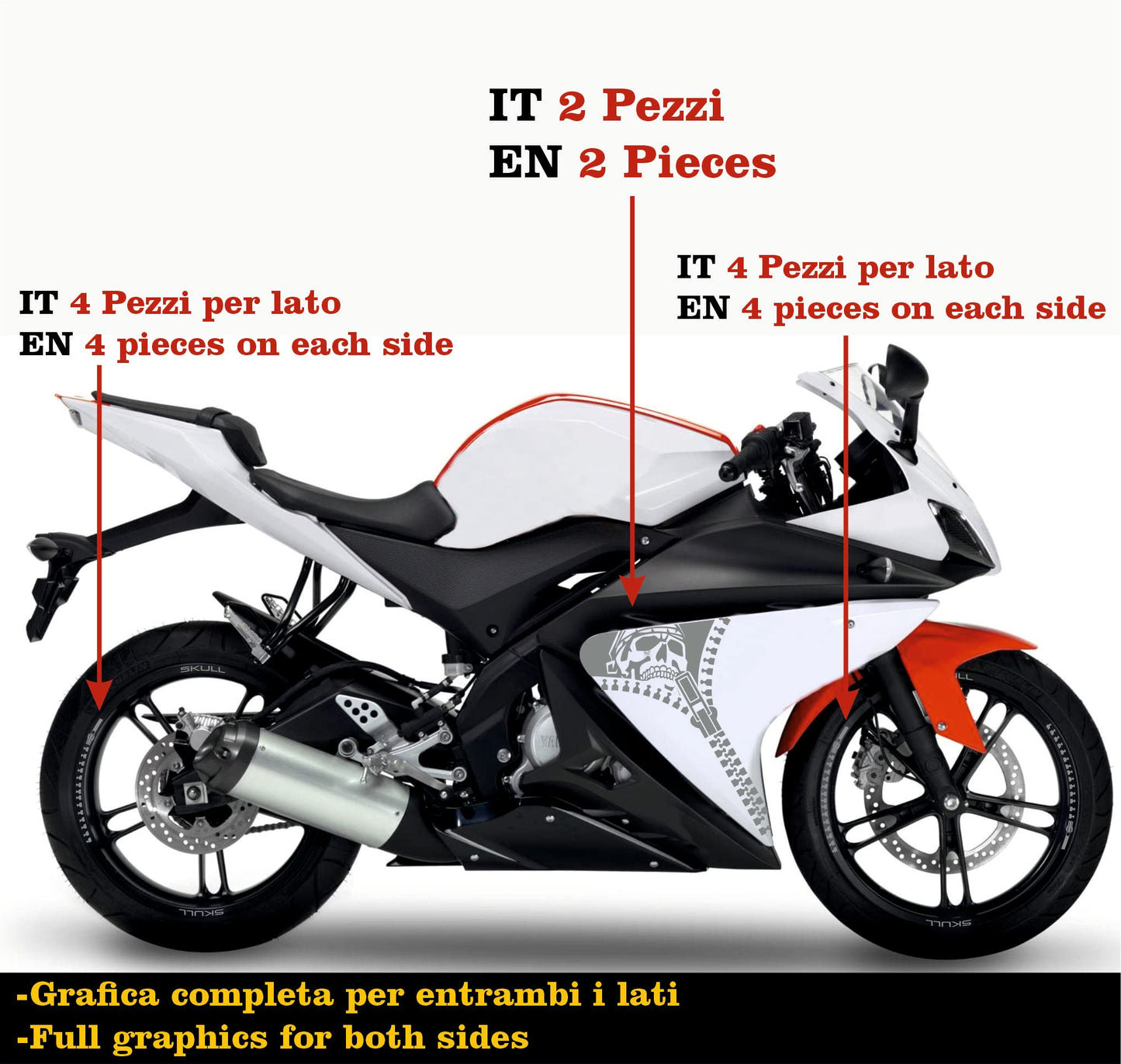 set adesivi decal vinile