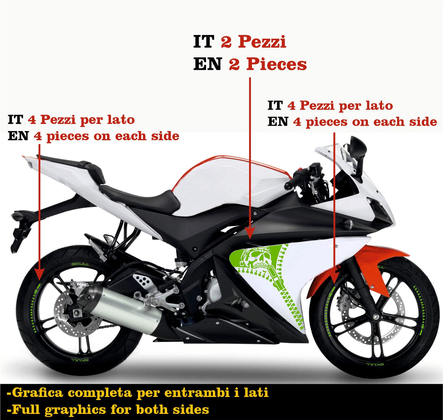 set adesivi decal vinile