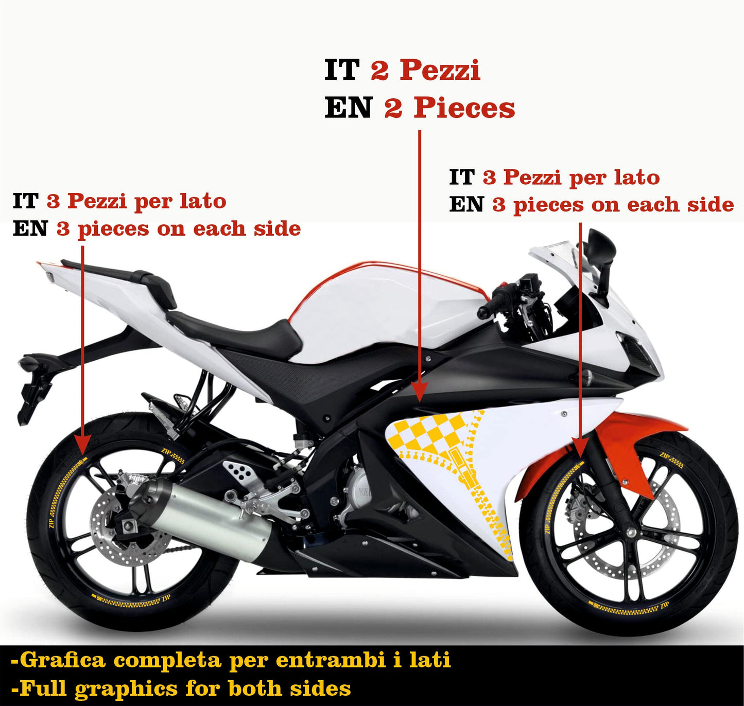 set adesivi decal vinile