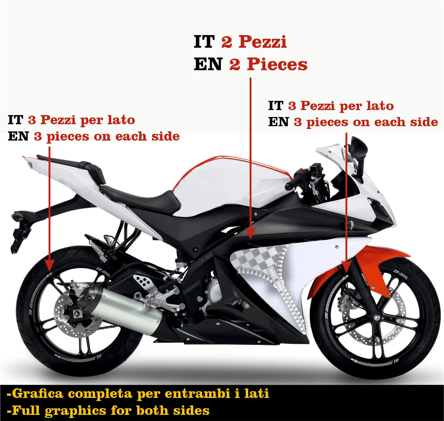 set adesivi decal vinile