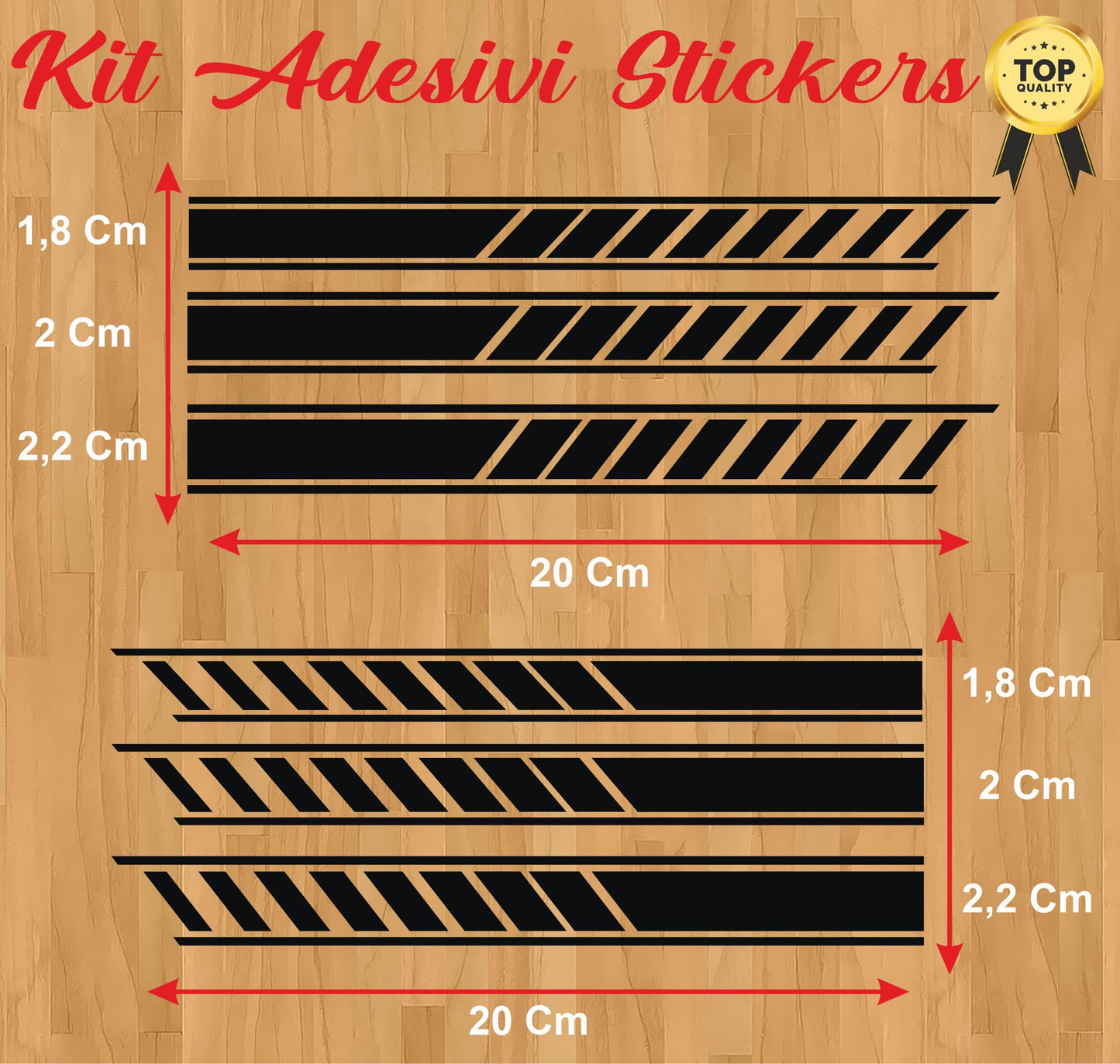 DualColorStampe Adesivi per Specchietti Retrovisori universali Car strisce Stripes Design sportivo Confezione da 6 unità accessori auto stickers COD.0261 a €9.99 solo da DualColorStampe