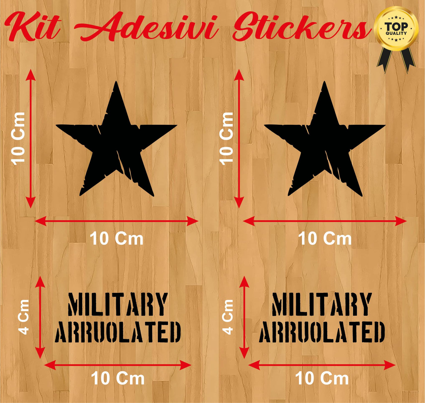 set adesivi decal vinile