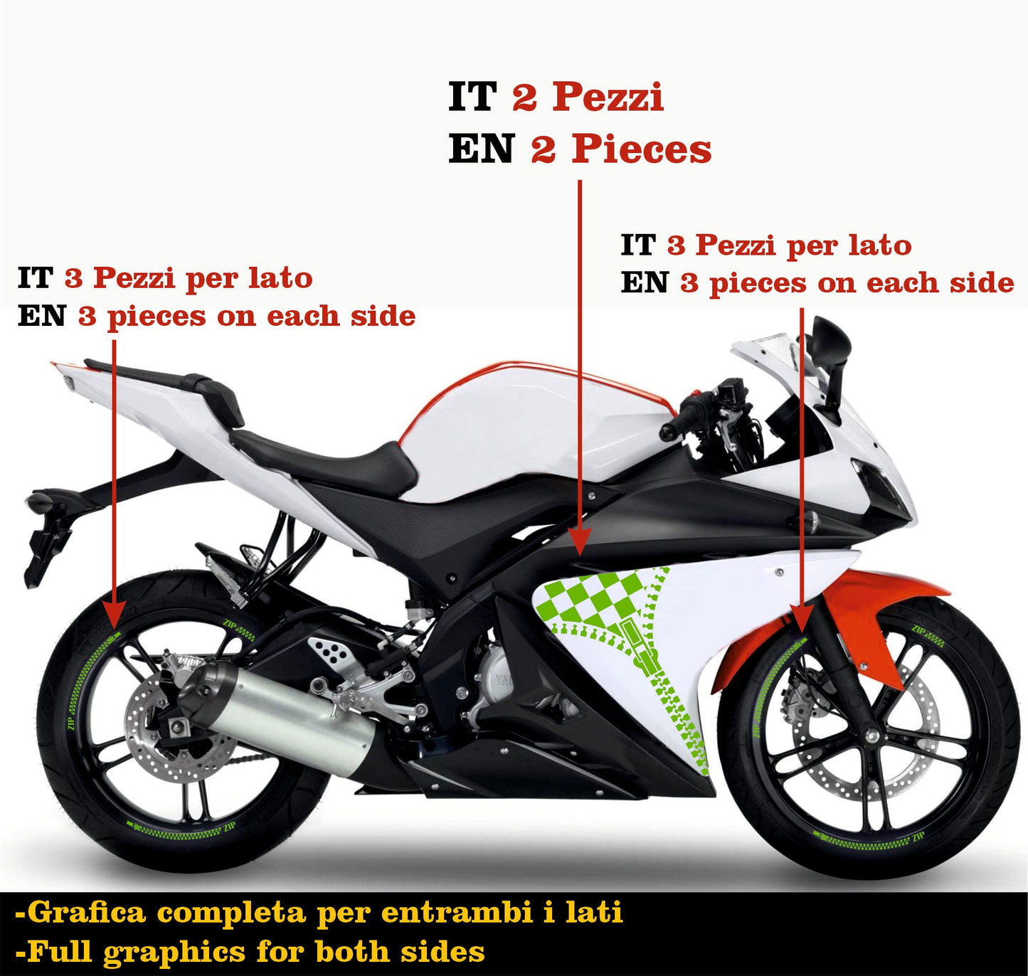 set adesivi decal vinile