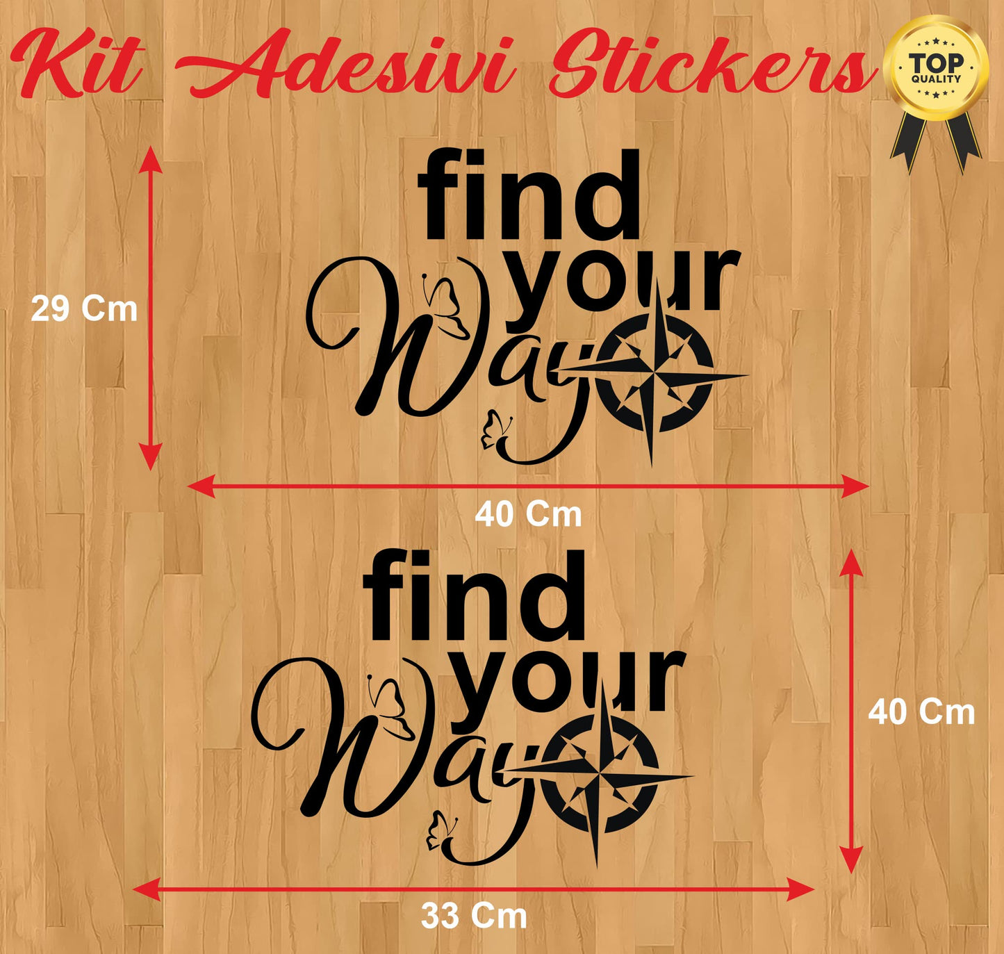 set adesivi decal vinile