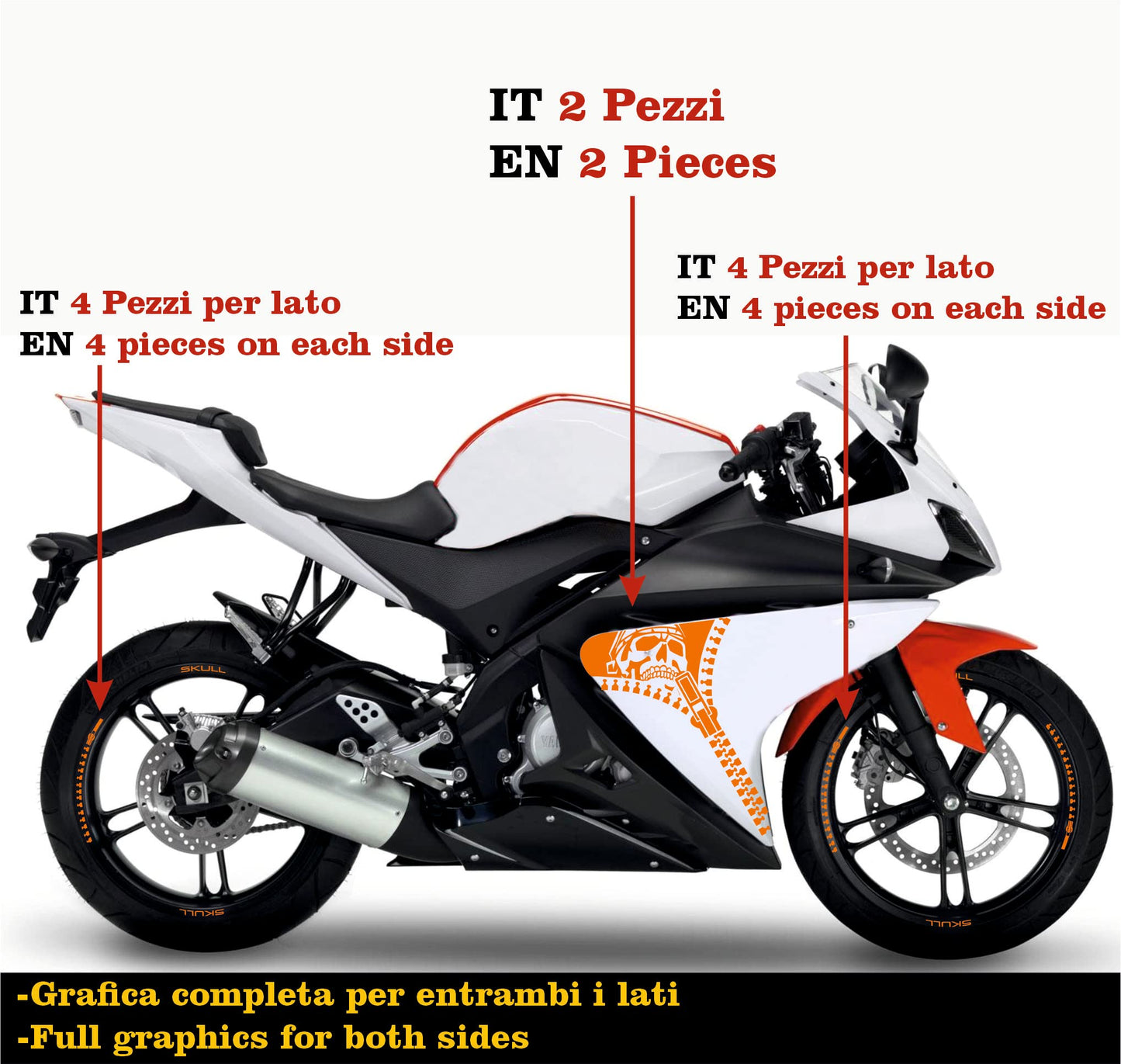 set adesivi decal vinile