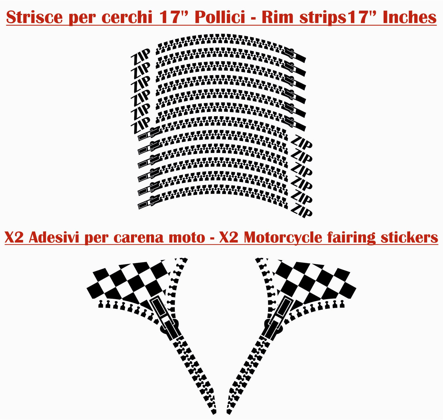 set adesivi decal vinile