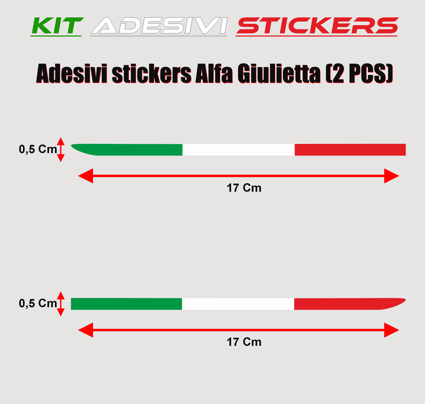 DualColorStampe Adesivi Compatibili con Alfa romeo Giulietta 147 156 159 Mito stickers tricolore per specchietti accessori auto COD.0192 a €9.99 solo da DualColorStampe