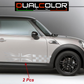 DualColor Prints Stickers Compatibel met Mini Cooper Sticker zijkant zijstreep DX-SX COD.0168