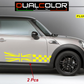 DualColor Prints Stickers Compatibel met Mini Cooper Sticker zijkant zijstreep DX-SX COD.0168