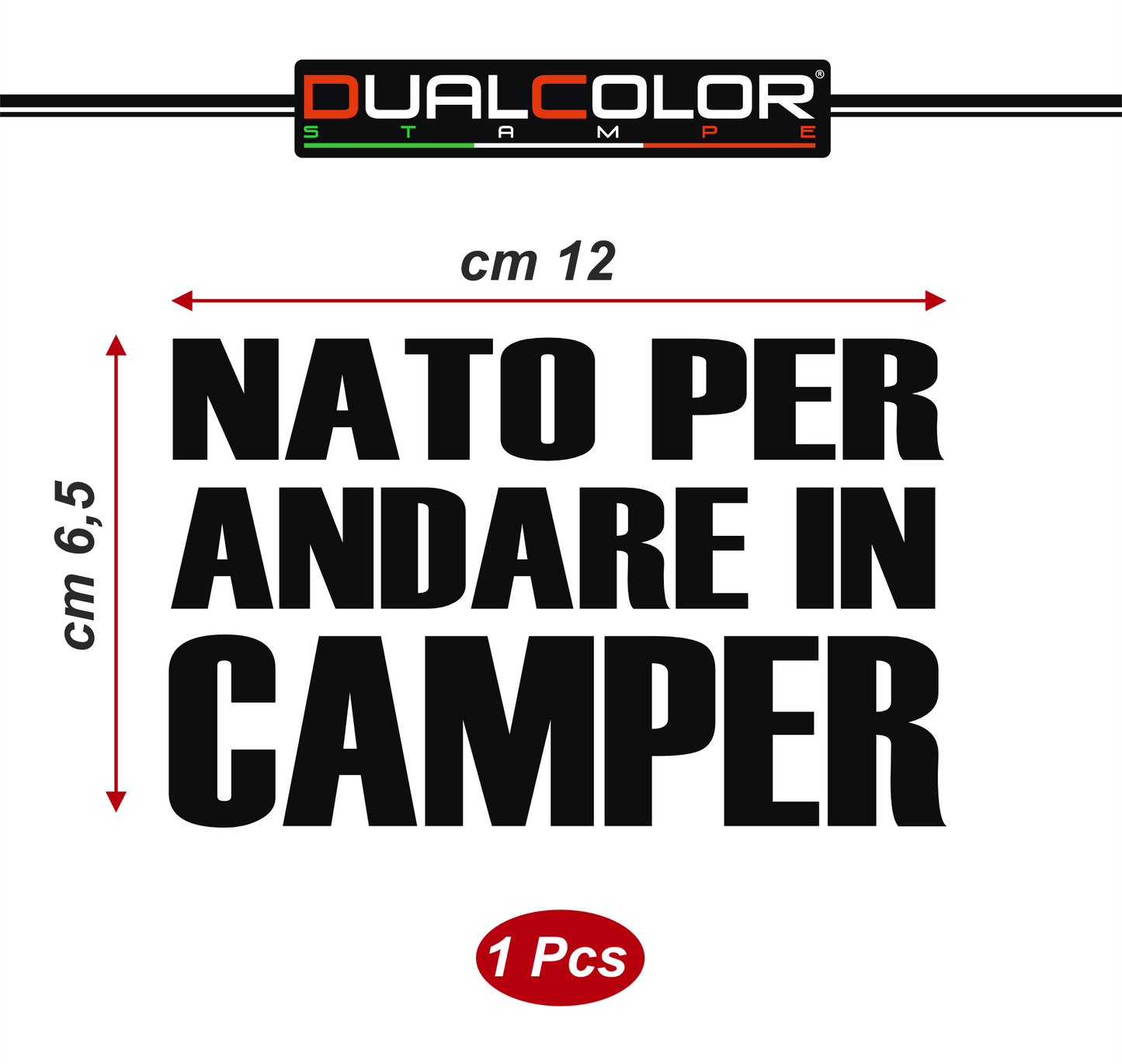 DualColorStampe® Adesivo sticker camper frase frasi AMORE CAMPER PASSIONE MARE -caravan roulotte- accessori grafiche fiancata scegli colore cod.0403