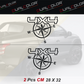 DualColor Prints STICKERS VOOR PICKUP 4X4 OFF ROAD (2 STUKS DX-SX) OFF-ROAD accessoires stickers sticker auto COD.0134