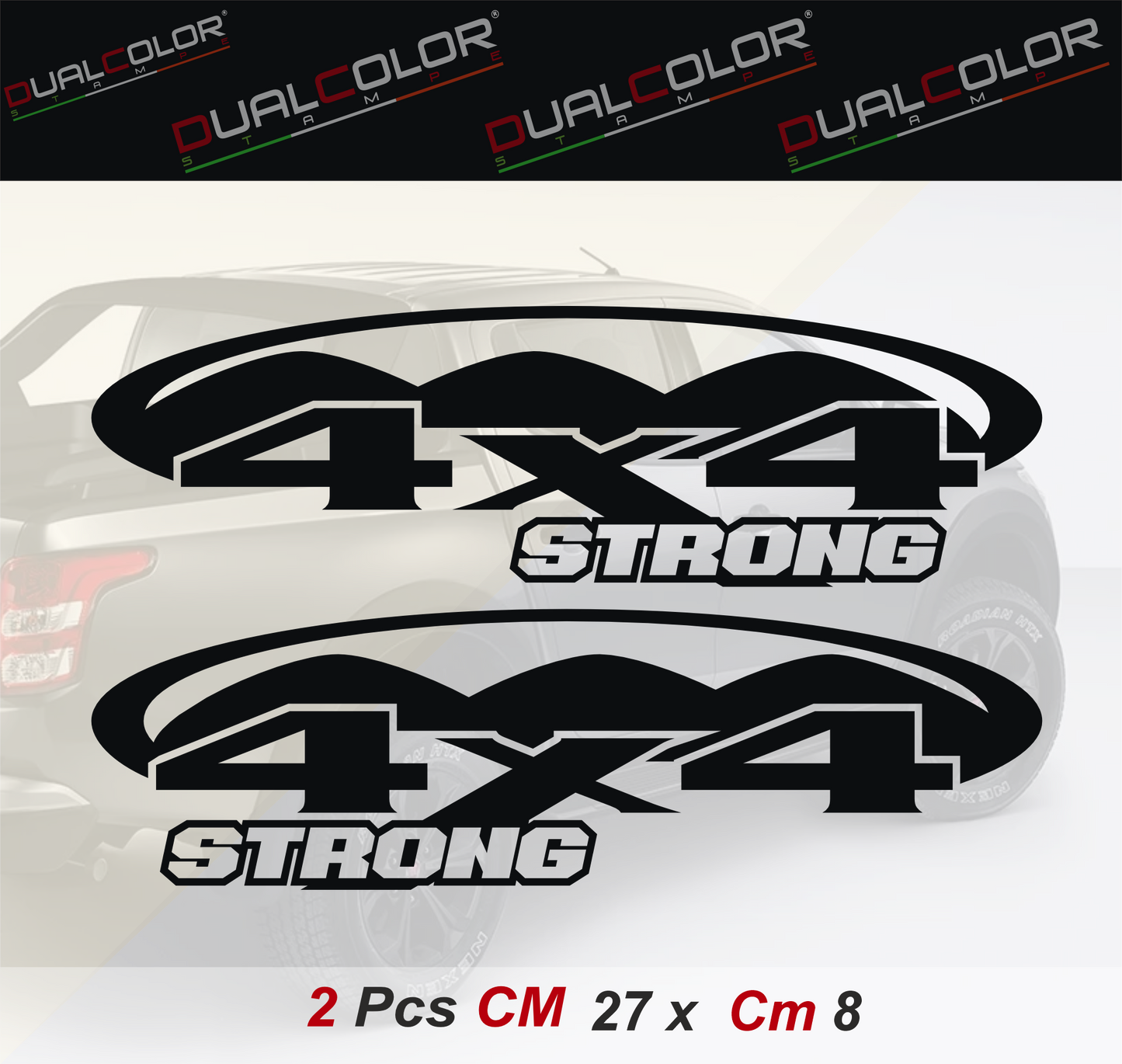 Adesivi 4x4 per Pickup e Auto - Resistenti e Impermeabili - Ideali per Tutti i Modelli - Set da 2 Pezzi decal auto tuning 0420