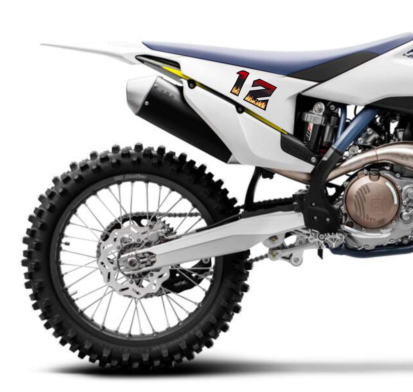 Numeri Gara Adesivi Fiamma Rosso/Nero – Moto Auto Caschi motocross 0446