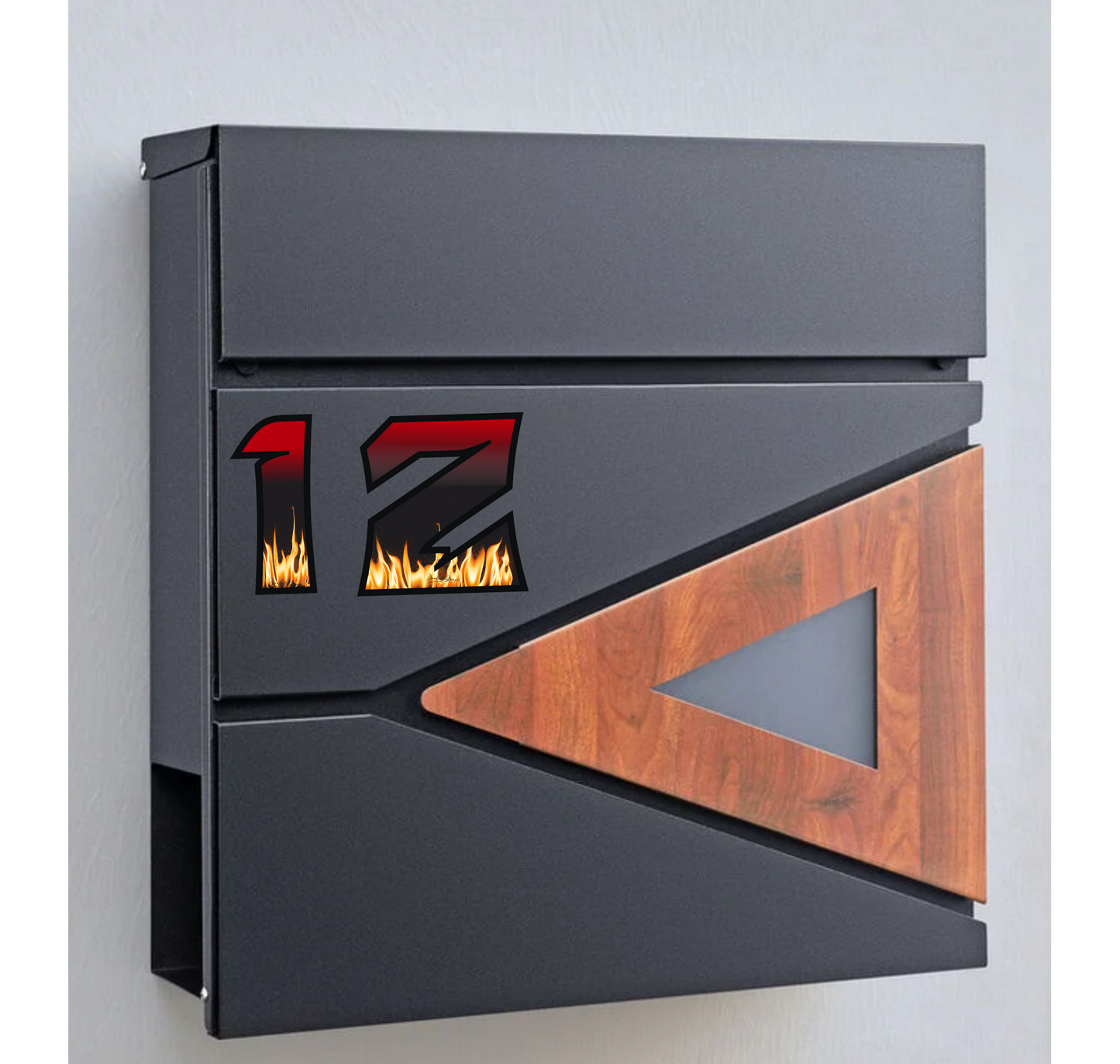 Numeri Gara Adesivi Fiamma Rosso/Nero – Moto Auto Caschi motocross 0446