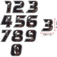 Adesivi Numeri Gara con Teschio – Skull Racing Stickers 0-9 per Moto, Auto, Caschi, Kart, Bici – Vinile Waterproof UV Resistant – Stile Estremo 0448