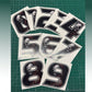 Adesivi Numeri Gara con Teschio – Skull Racing Stickers 0-9 per Moto, Auto, Caschi, Kart, Bici – Vinile Waterproof UV Resistant – Stile Estremo 0448