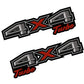 4x4 Turbo Adesivi per Auto e Fuoristrada, Set 2 Decalcomanie Laterali, 35 x 10 cm, Design Sportivo, Resistenti agli Agenti Atmosferici 0449