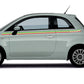 DualColor Prints Stickers Compatible con Fiat 500 universal stickers tuning stars decal side car stickers COD.0284