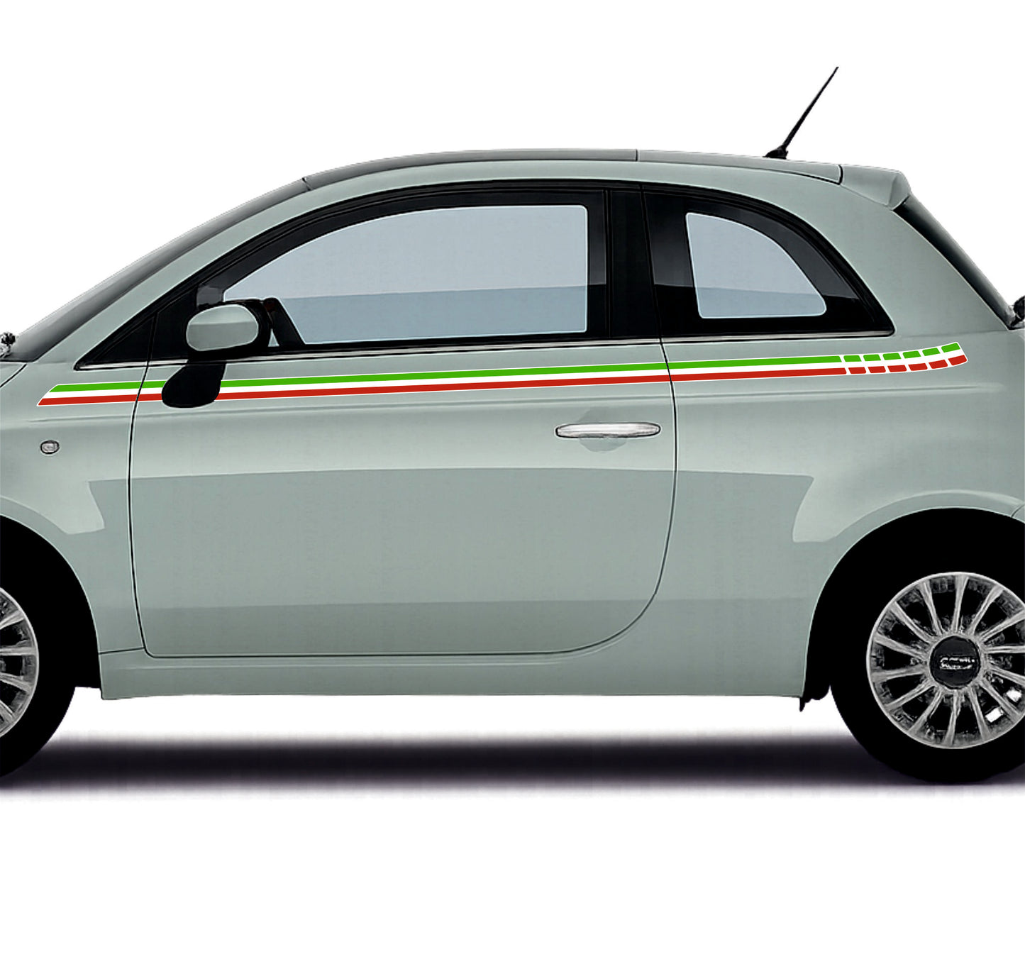 DualColor Prints Stickers Compatible con Fiat 500 universal stickers tuning stars decal side car stickers COD.0284