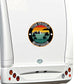 Adesivi Camper frase 'The World Is My Home', PVC Air Free, Rotondi, 2 Pezzi, 50x50 cm sticker caravan roulotte- accessori grafiche 0466