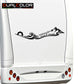 Adesivi Camper con Frasi, Stickers Onde Mare e Montagne, 2 Pezzi, 100x20 cm, Nero, PVC Air Free 0469
