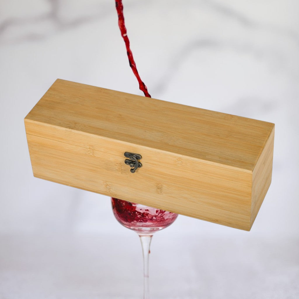 Set di utensili per il vino , regali per gli sposi, regali per feste di matrimonio cavatappi apribottiglie, set regalo ecosostenibile bamboo