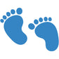 DualColorStampe Stickers Bimbo bimba a bordo adesivo auto baby on board bebè imprints impronte 0399