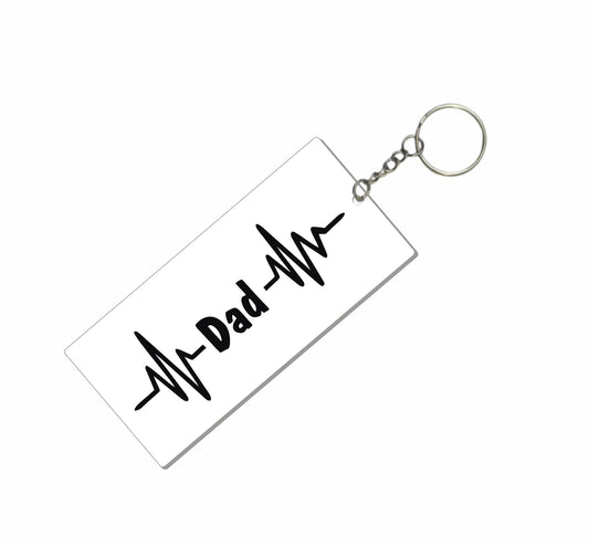 DualColorStampe Portachiavi Battito Cardiaco per Papà - Idea Regalo Personalizzata per Casa Nuova Festa del Papà - compleanno dad - PORT003