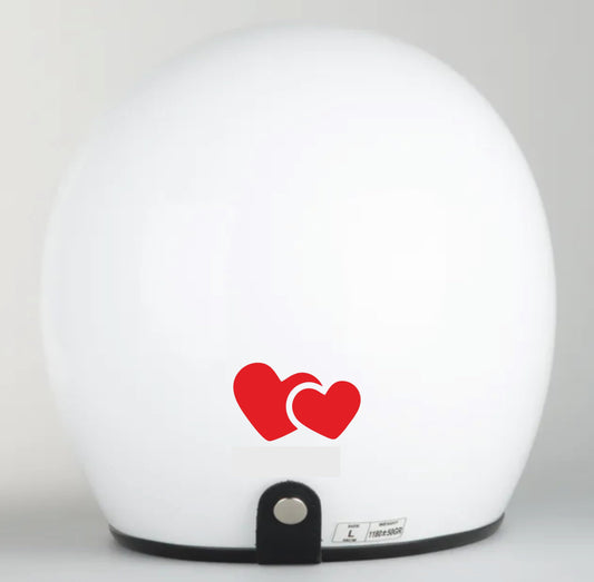 Adesivi a cuore cuoricini san valentino decalcomanie per SCOOTER CASCO AUTO MOTO tuning C0019