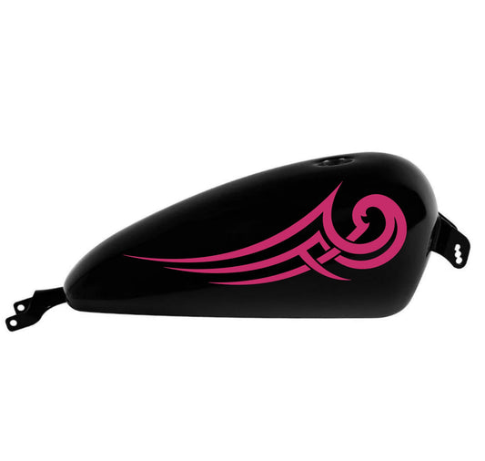 DualColorStampe® Adesivi Compatibili con Harley-Davidson bandiera tribale serbatoio Set 2 stickers Moto Motorbike COD. M0364 (FUCSIA 41)