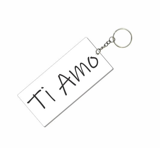 DualColorStampe Portachiavi Ti Amo – Accessorio Personalizzato per un Regalo Speciale – Idea Romantica per Anniversario, San Valentino, Compleanno e Momenti Unici – PORT010