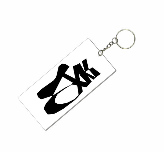 DualColorStampe Portachiavi Danza Classica - Scarpette da Punta Personalizzate - Idea Regalo per Ballerini e Amanti della Danza - Accessorio Sportivo Elegante - PORT006
