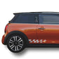 DualColorStampe Adesivi compatibili con MINI Cooper S One JCW R50 R52 R53 R56 R57 F55 F56 F57 per minigonne laterali (4 pezzi) Strisce laterali decalcomania a scacchi 0372