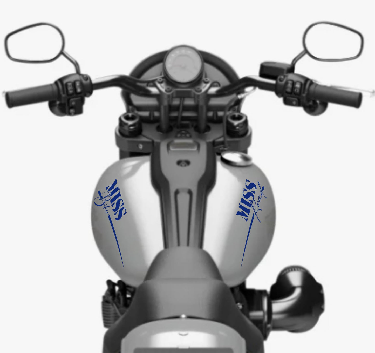 DualColorStampe® Adesivi Compatibili con Harley-Davidson Tribale MISS ROAD serbatoio DX-SX stickers Moto Motorbike COD. M0351