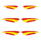DualColorStampe Adesivi Stickers Bandiera Spagnola Spagna Tuning Sport Confezione 6 Unità | Adesivo Auto Esterno Resistente a Pioggia e Sole | Decalcomanie Auto Moto Scooter Quad Casco Biciclette