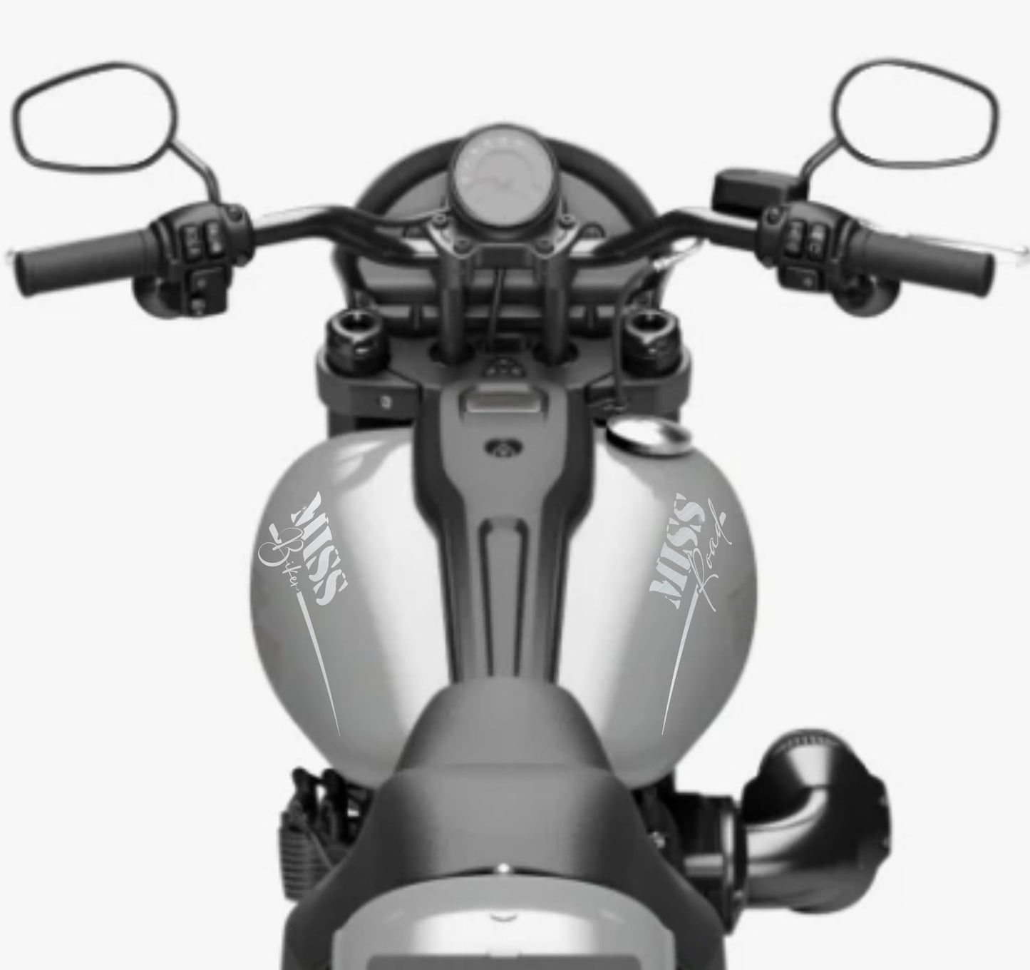 DualColorStampe® Adesivi Compatibili con Harley-Davidson Tribale MISS ROAD serbatoio DX-SX stickers Moto Motorbike COD. M0351
