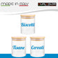 DualColorStampe Adesivi per barattoli cucina, per biscotti tisane e cereali per dispensa, stickers eleganti, in materiale Impermeabile e lavabile - I0151