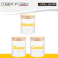 DualColorStampe Adesivi per barattoli cucina, per biscotti tisane e cereali per dispensa, stickers eleganti, in materiale Impermeabile e lavabile - I0151