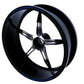 DualColorStampe Set di Strisce Cerchi Moto per 2 Ruote da 17" Pollici | Adesivi Ruote Moto | Adesivi Cerchi Moto Resiste a Pioggia e Sole | Design Racing D0127