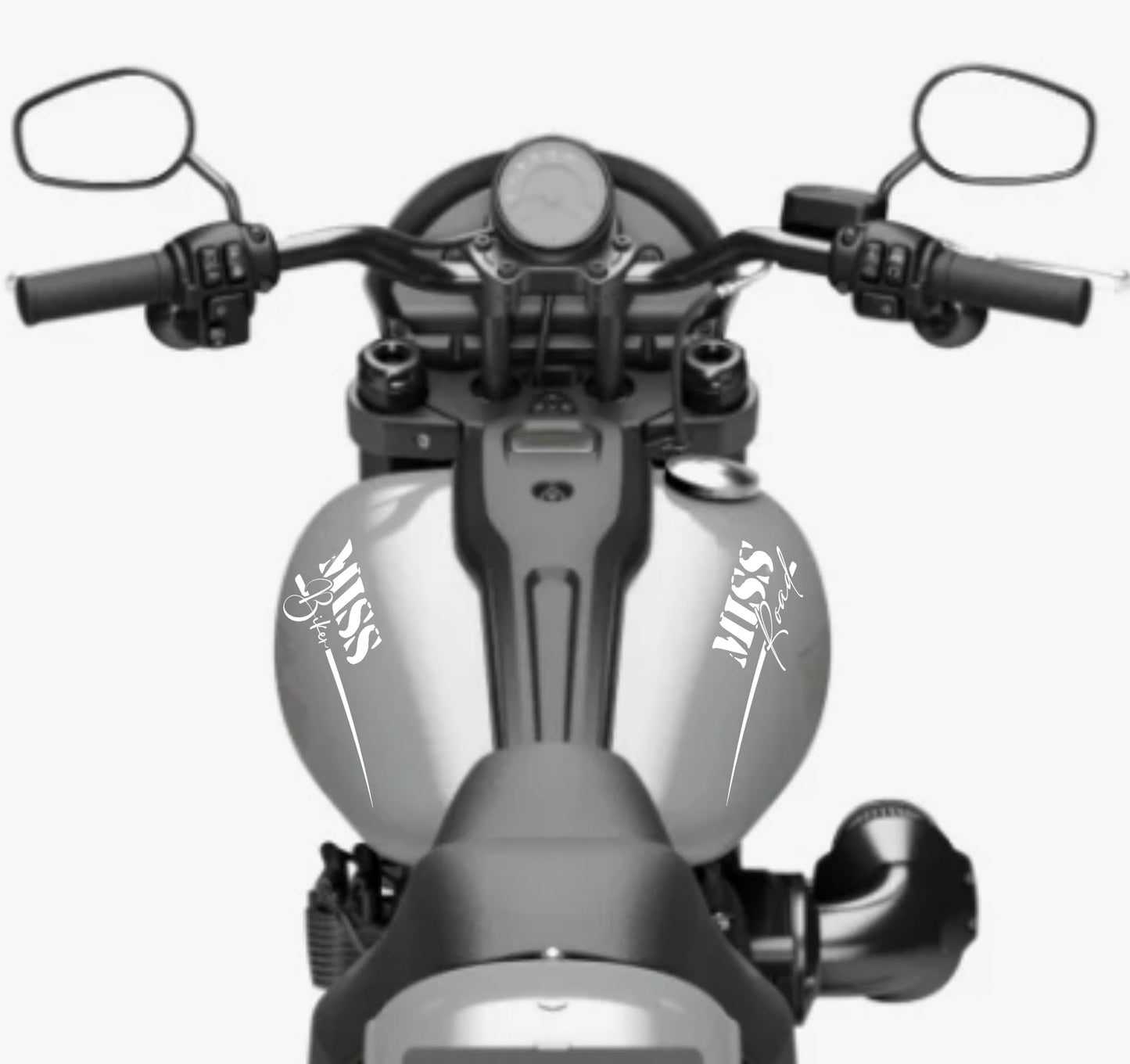DualColorStampe® Adesivi Compatibili con Harley-Davidson Tribale MISS ROAD serbatoio DX-SX stickers Moto Motorbike COD. M0351
