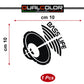 DualColorStampe® Adesivo sticker BASS LIFE stickers per computer dj console bassi per auto 4x4 moto decalcomania cod.0404