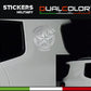DualColorStampe Adesivi compatibili con Jeep Renegade stella militare Army Fuoristrada 4X4 Fiancata Offroad Adesivi Stickers AUTO Decal 0391