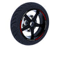 DualColorStampe Set di Strisce Cerchi Moto per 2 Ruote da 15" a 19" Pollici - Adesivi Ruote Moto Resistenti - Adesivi Cerchi Moto - Design Racing D0114
