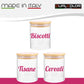 DualColorStampe Adesivi per barattoli cucina, per biscotti tisane e cereali per dispensa, stickers eleganti, in materiale Impermeabile e lavabile - I0151