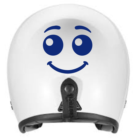 Set 2 Adesivi Smile Ø 10 cm Emoticon per moto, scooter, casco, auto Resistente alle intemperie con protezione UV C0101