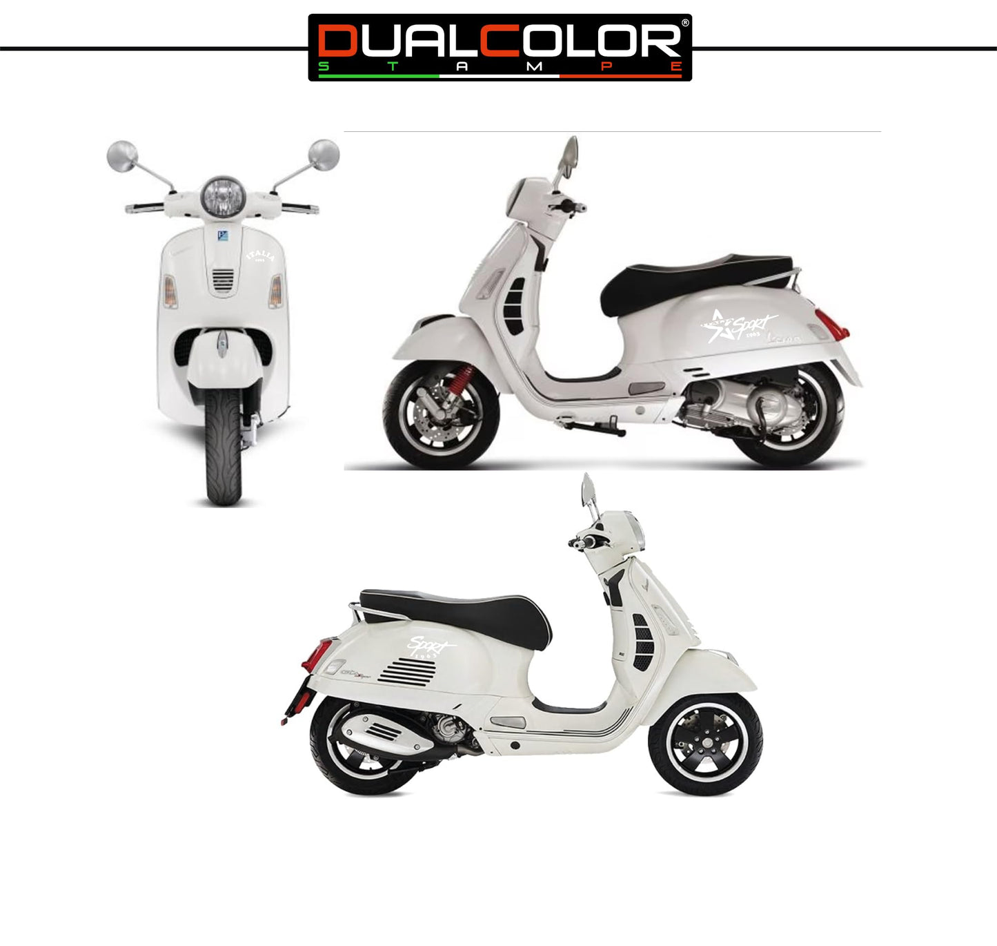 DualColorStampe Adesivi Compatibili con PIAGGIO VESPA GTS 300 super 1963 GTV 300 GTV250 GTV125 COD. M0306