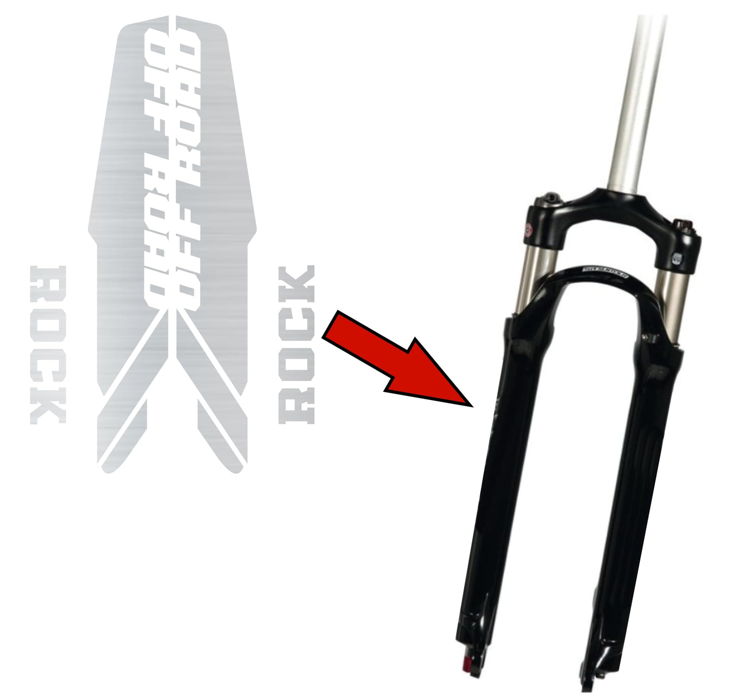 Kit completo Adesivi Cerchi Bici MTB 26'' - 27,5'' - 28-29'' Pollici, adesivi forcella MTB, adesivi telaio MTB off road Stickers decal - B0068