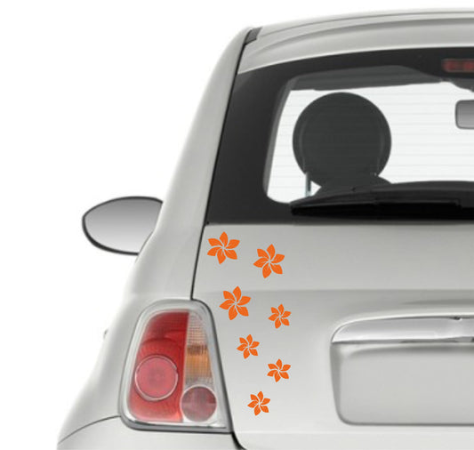 DualColorStampe Adesivi auto FIORI casco donna MTB telaio decorazione per scooter moto stickers decalcomania decal COD. 0009